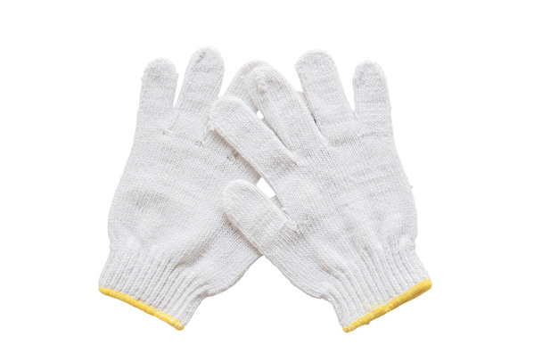 γάντια βαμβακιού σε άσπρο φόντο. - Φωτογραφία, εικόνα