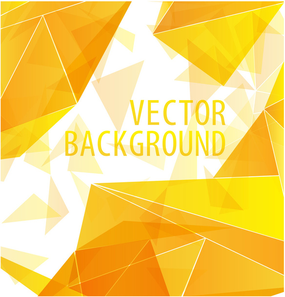 Yellow gold triangle abstract vector background - Vektör, Görsel