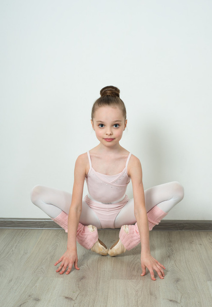 young ballerina does ballet poses - Φωτογραφία, εικόνα