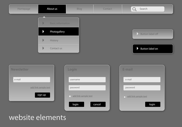 business web elements - Vektor, Bild