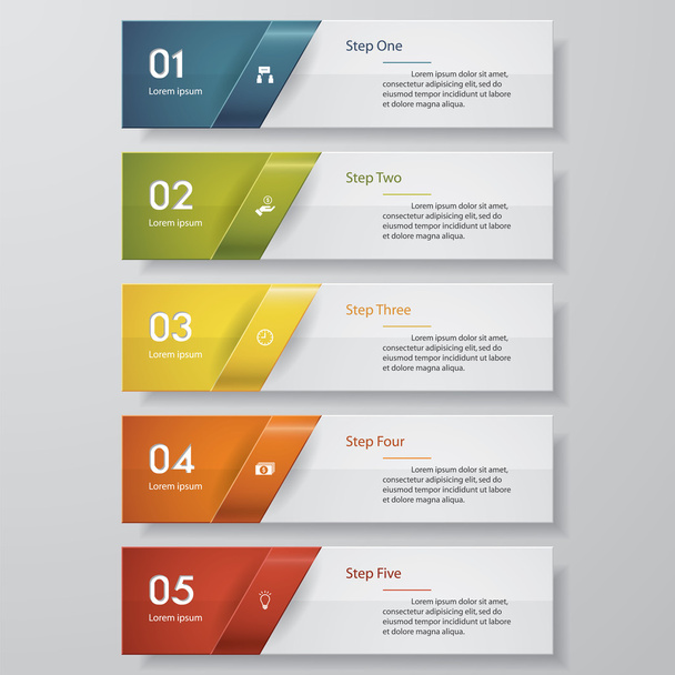 Design clean number banners template. Vector. - Vector, Image