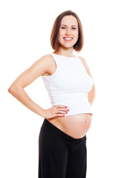 Happy beautiful pregnant woman - Foto, immagini