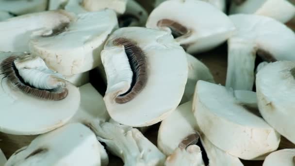 Champignonpilze, weißer Pilz - Filmmaterial, Video