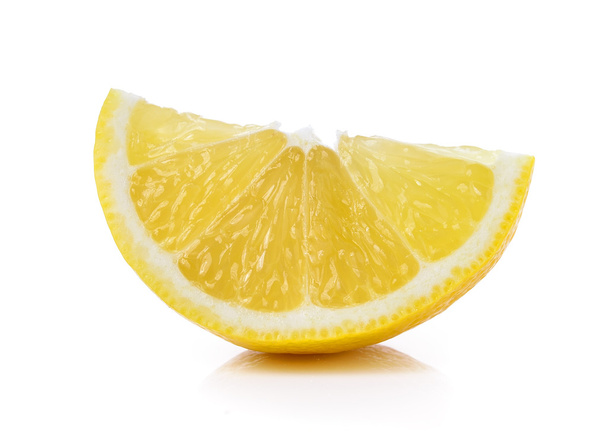 slice lemon isolated on a white background - Zdjęcie, obraz
