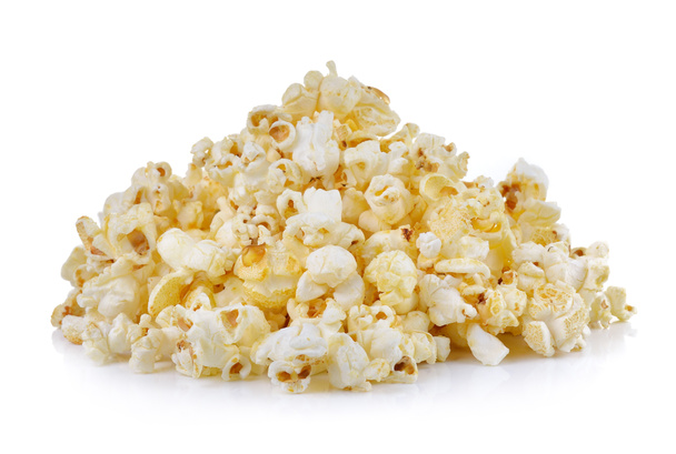 popcorn izolované na bílém pozadí - Fotografie, Obrázek