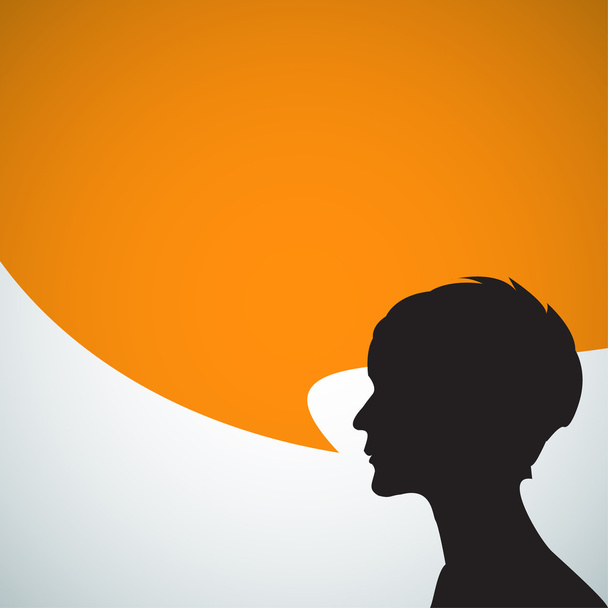 Abstract speaker silhouette - Vector, Image