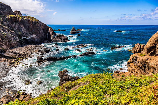 Coast of ocean with rock - Foto, imagen
