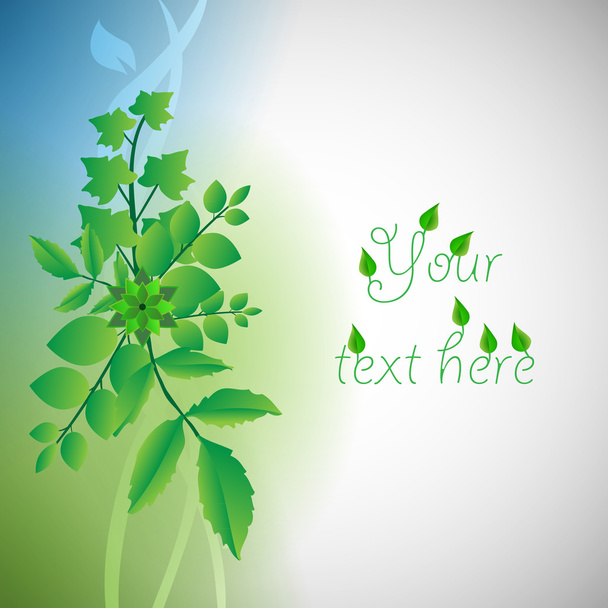 Natural Background Design with Leaves - Vector, afbeelding