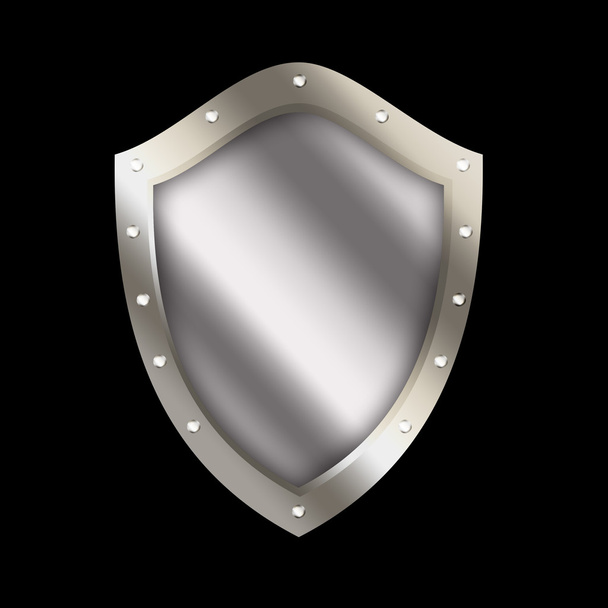 Silver riveted shield. - Fotoğraf, Görsel