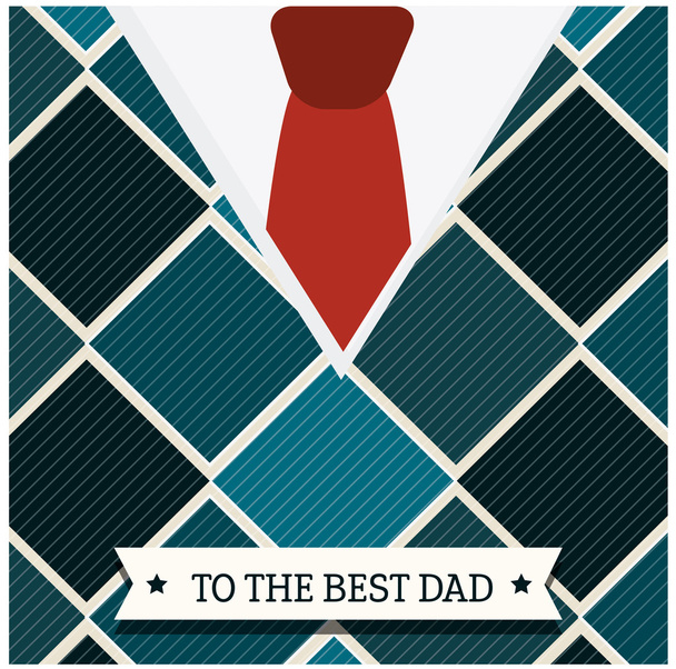 Happy fathers day card design. - Vector, Imagen