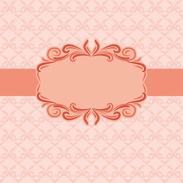 Template frame design for greeting card . - Vector, Image