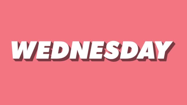 An isometric treatment of the word WEDNESDAY - Footage, Video