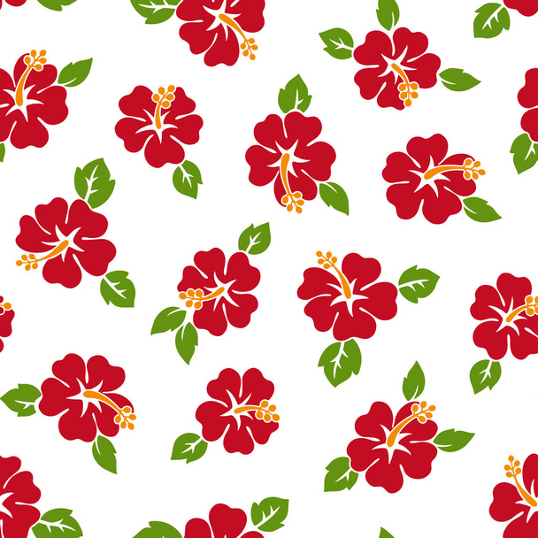 Hibiscus pattern - ベクター画像
