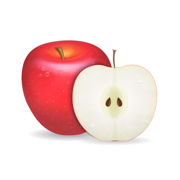 Red apple - Vector, Image