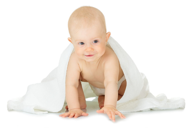 Little baby with towel - 写真・画像