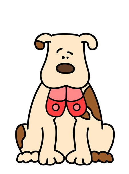 Vector illustration of cartoon dog - Vector, Image