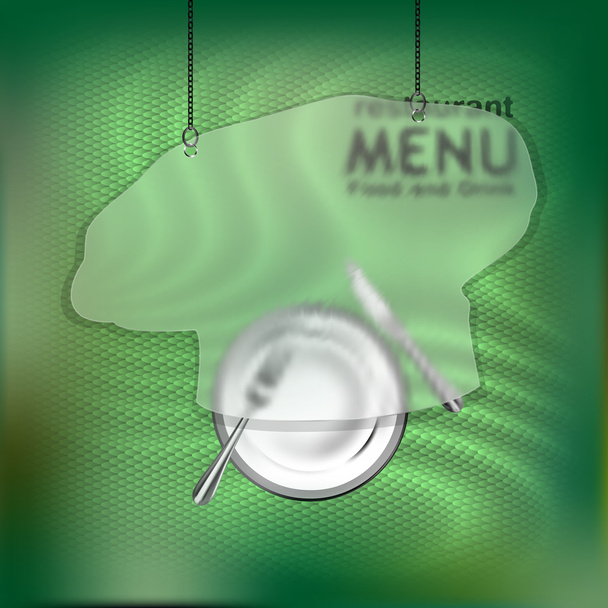 The restaurant menu template with frame - Vector, Image