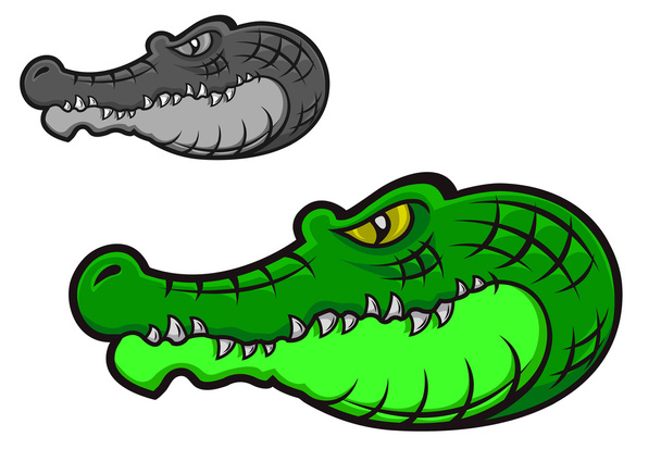 zielony kreskówka krokodyl - Wektor, obraz