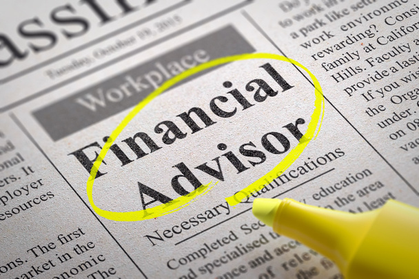 Financial Advisor Jobs in Newspaper. - Photo, Image