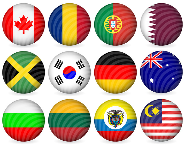 national circle icon collection - Vector, Image