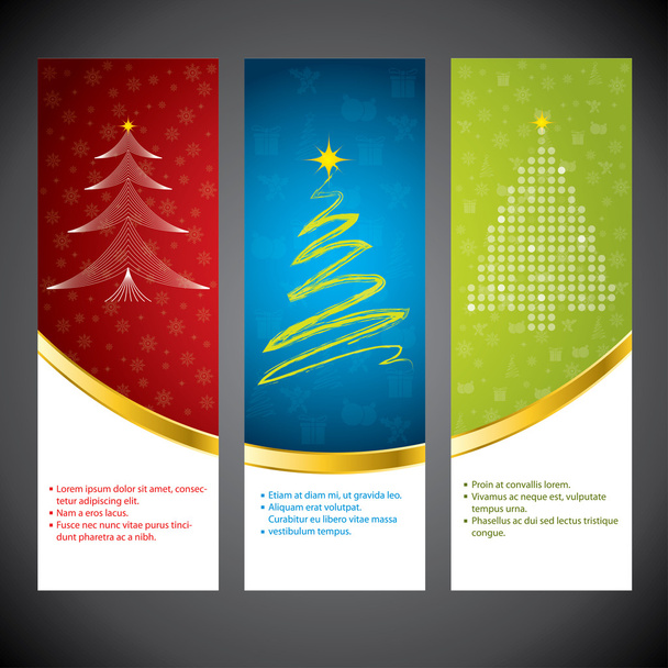 Karácsonyi banner beállítása - Vektor, kép