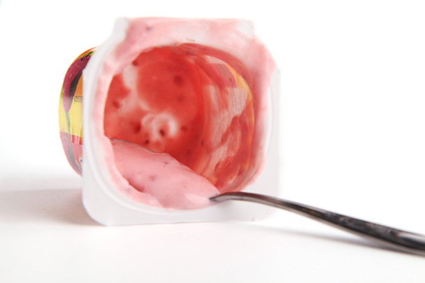 Pot de yaourt à la framboise - Foto, afbeelding