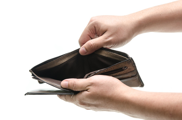 Empty wallet in male hands - Photo, Image