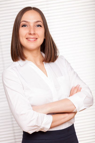 Portrait of successful brunette businesswoman - Fotó, kép