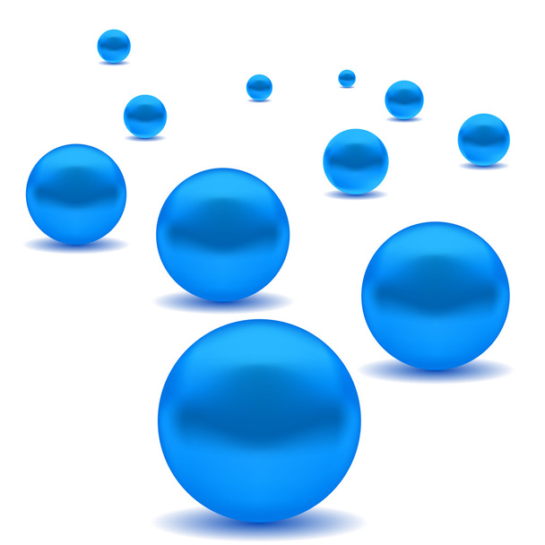 Perlas azules
 - Vector, Imagen