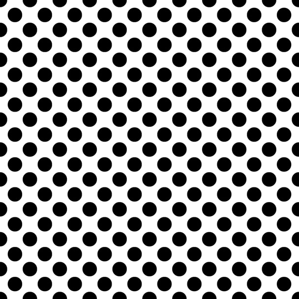 Wektor bezszwowe czarny kropkowany deseń na białym tle - Wektor, obraz