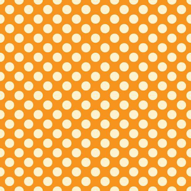 Folytonos vector könnyű pöttyös mintával narancssárga háttér - Vektor, kép