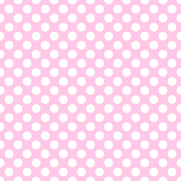 Modello di pois bianco vettoriale senza cuciture su sfondo rosa
 - Vettoriali, immagini