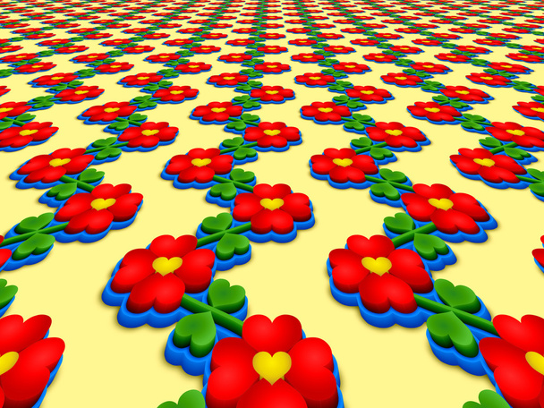 Flores do coração perspectiva imagem
 - Foto, Imagem