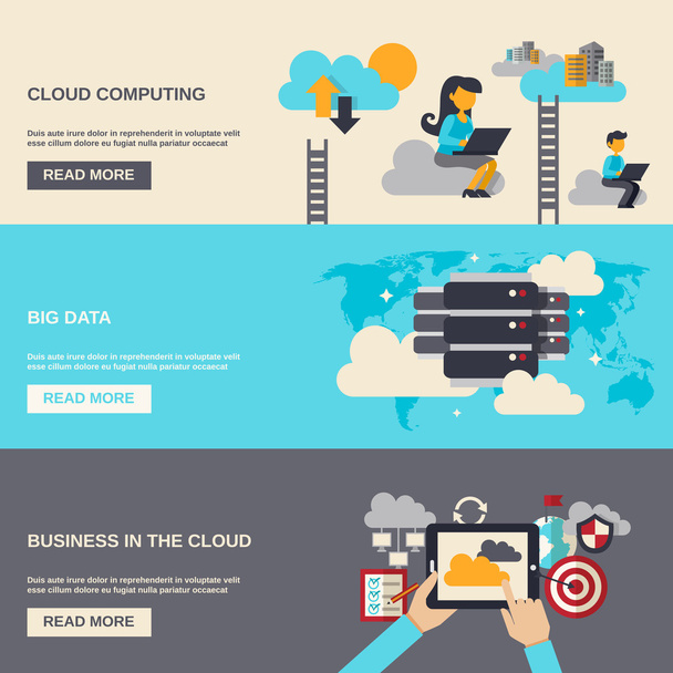 Cloud Computing Banner - Vector, Image