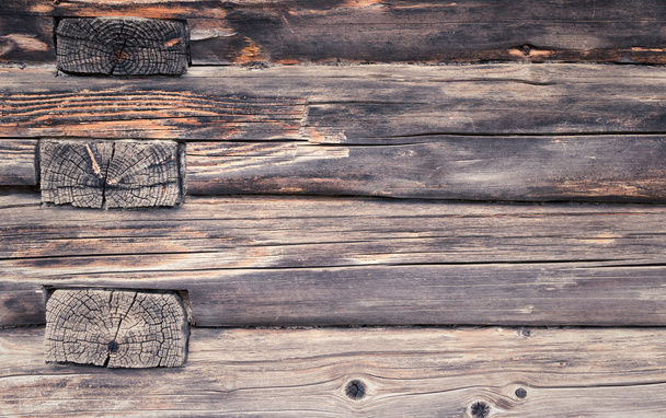Old wooden beams wall.  Background. - Foto, imagen