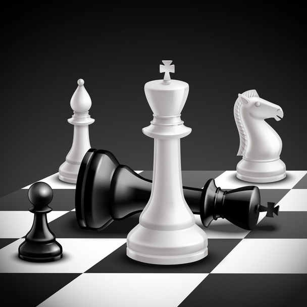 Ρεαλιστικό παιχνίδι σκάκι - Διάνυσμα, εικόνα