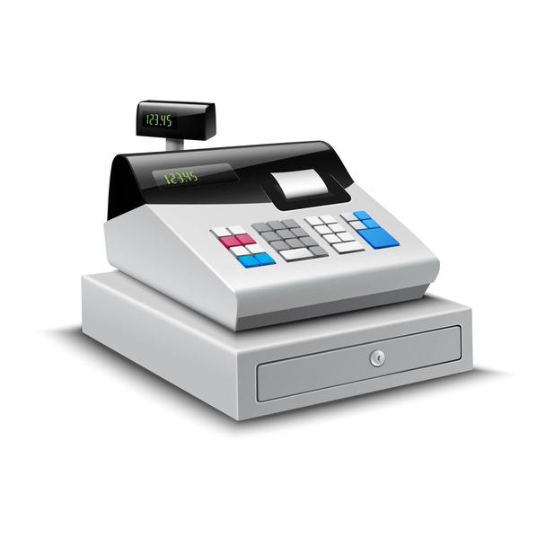 Cash Register Isolated - Vector, Image