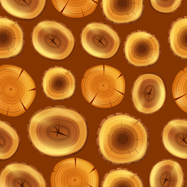木のシームレスなパターン - ベクター画像
