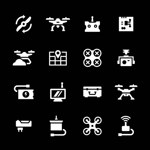 Set icônes de quadrocopter, hexacopter, multicopter et drone
 - Vecteur, image
