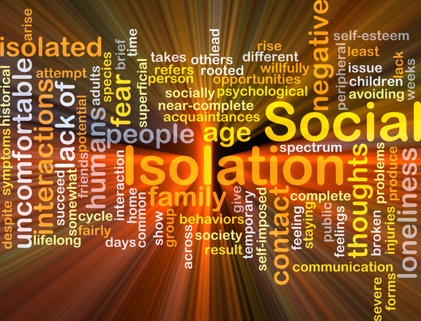 Social Isolation background concept glowing - Photo, Image