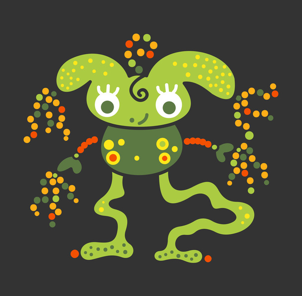 Hirviö olento olemus bakteerit virus UFO ulkomaalainen rento b
 - Vektori, kuva