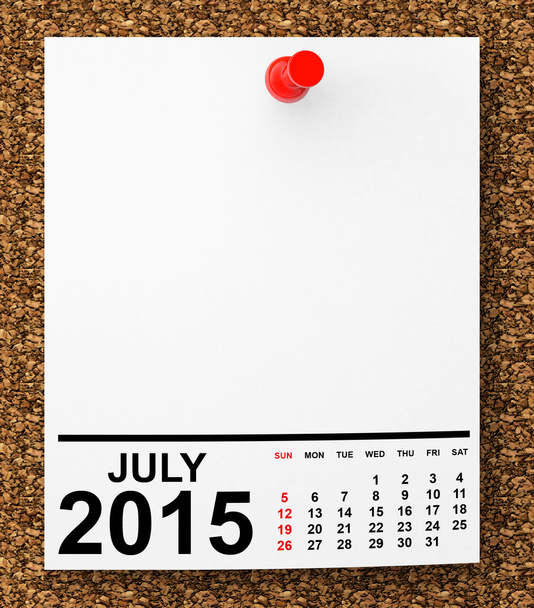 naptár 2015 júliusáig - Fotó, kép