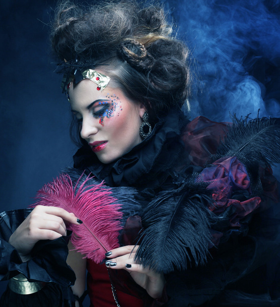 portrait of woman with artistic make-up  - Fotografie, Obrázek