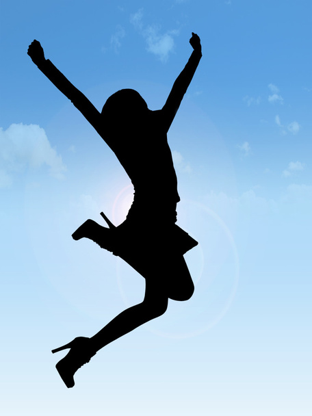 Прыжки женщины
 - Фото, изображение