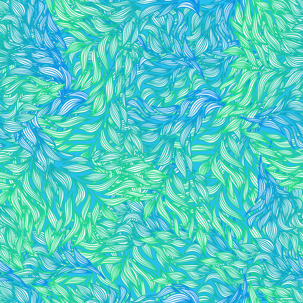 tyrkysové bezešvé vzor listy řas - Vektor, obrázek