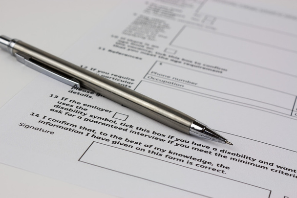 Close up of an application form - Photo, Image