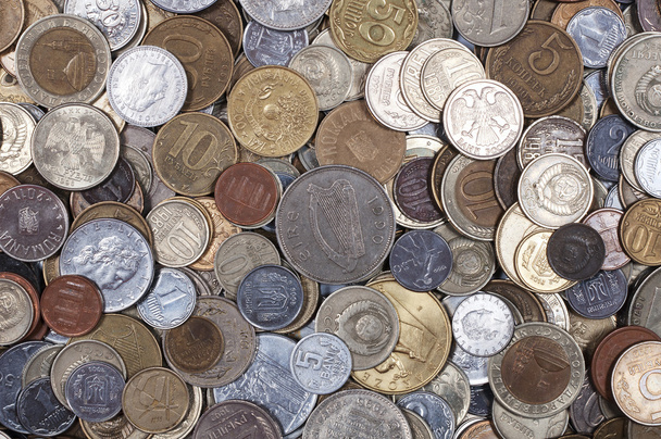 Monedas de diferentes países
 - Foto, imagen