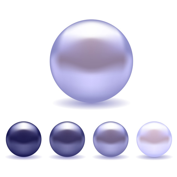 エキゾチックな青い真珠セット - ベクター画像