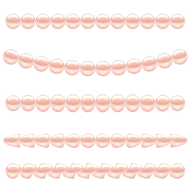 ピンクの真珠のネックレス - ベクター画像