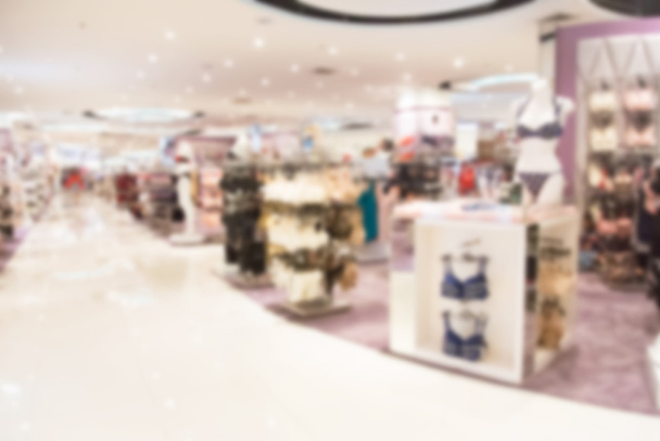 blurred image of underware zone in shopping mall - Photo, Image